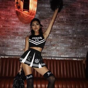 “witch cheerleader” costume